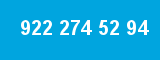 922 274 52 94 922 274 52 94